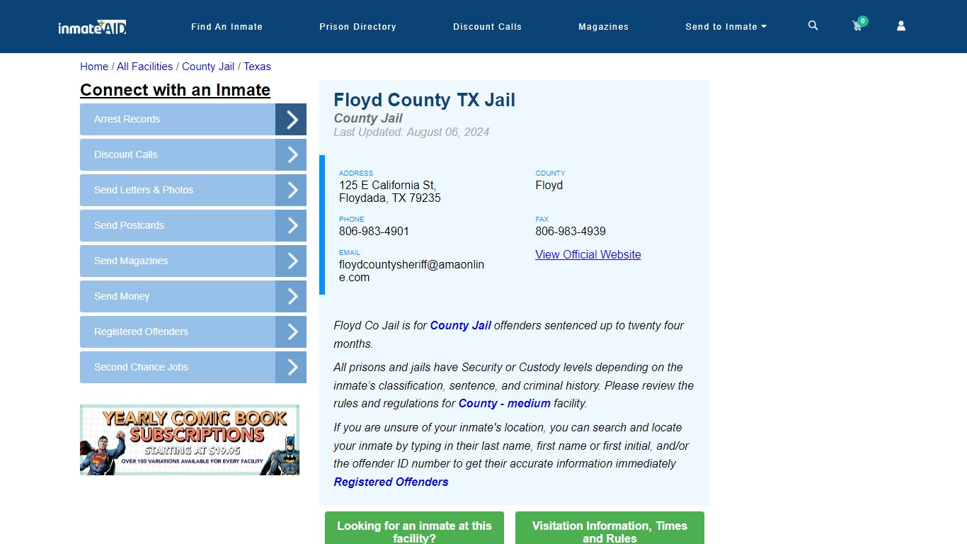 Floyd County TX Jail - Inmate Locator