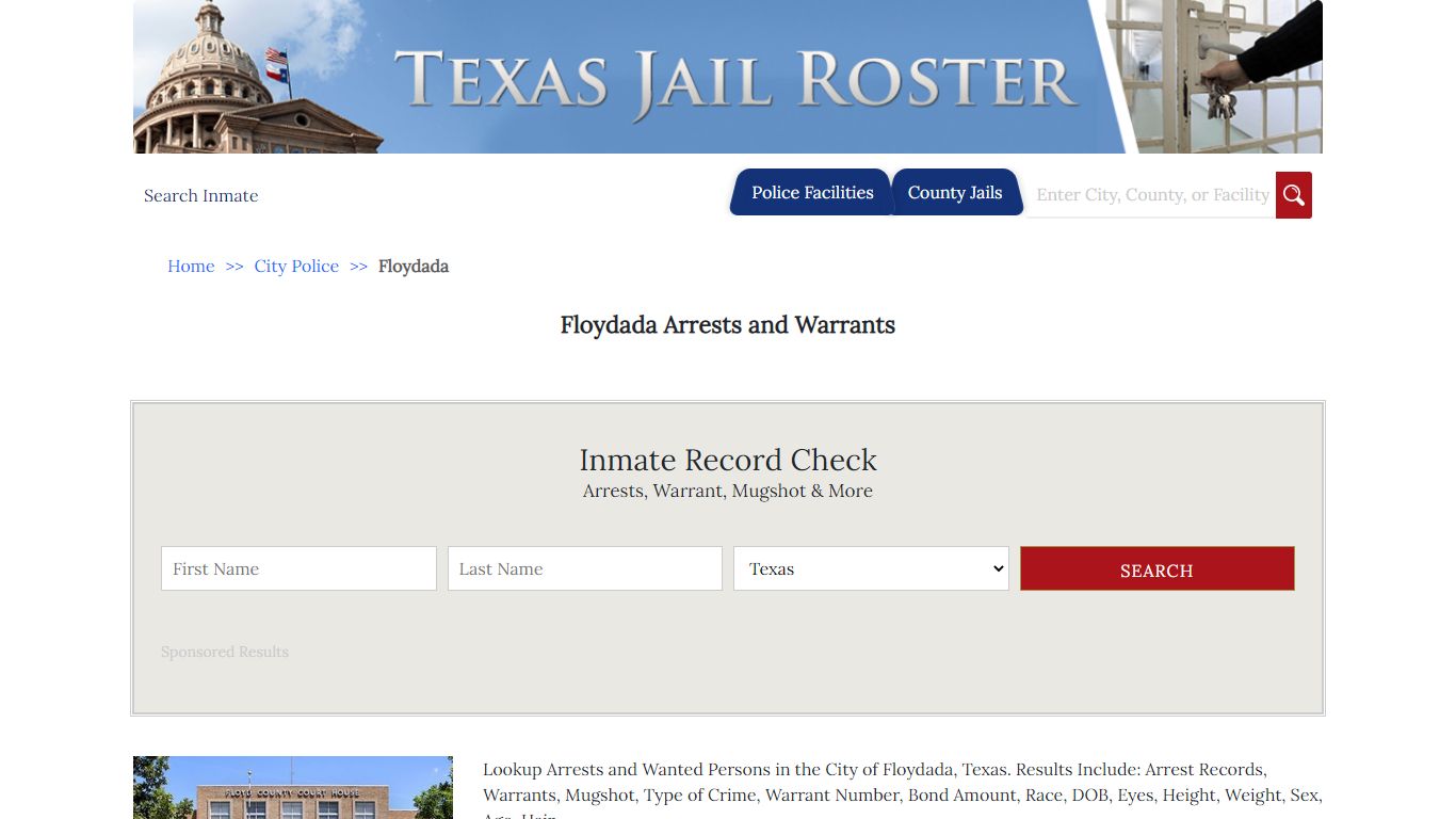 Floydada Arrests and Warrants - Jail Roster Search